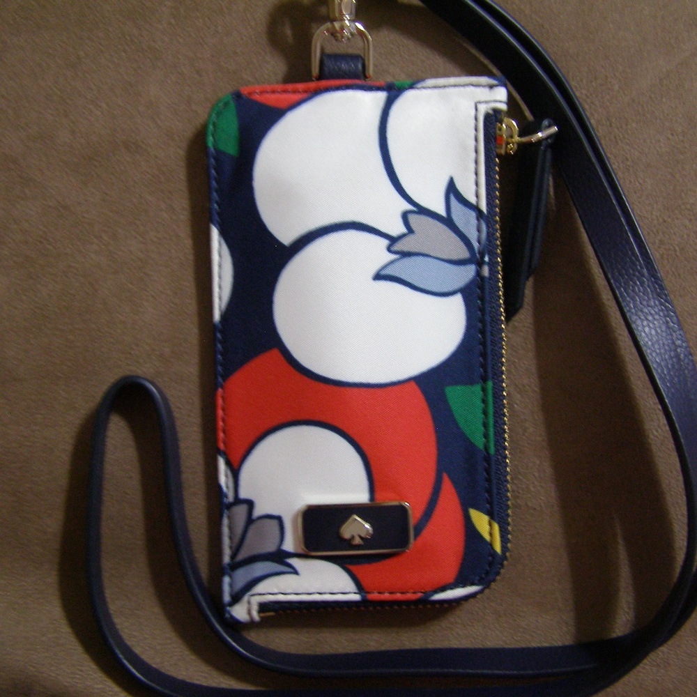 kate spade Card Case Lanyard (Dawn Breezy Floral)